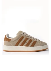 Freemax حذاء رياضي بنعل مخيط للجنسين - حذاء رياضي مضمون باللون البيج والبني