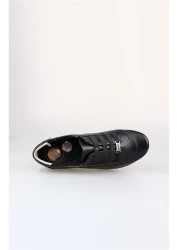 EDİK حذاء نسائي كاجوال من الجلد الطبيعي باللون الأسود من Edik - نظام مبطن للكعب C207