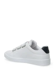 U.S. Polo Assn. حذاء سنيكر أبيض اللون بشريط فيلكرو للجنسين