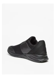 Dash Textured Slip-On Sports Shoes with Panel Detail
