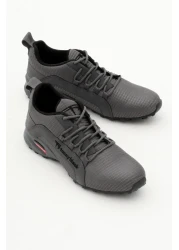 Tonny Black Men's Smoked Comfortable Thermo Sole Lace-Up Sneaker