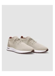 Cabani Knitwear Beige Lace-Up Men's Sports Shoes