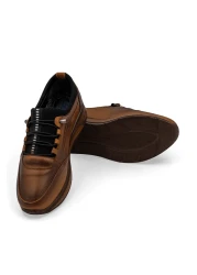 CACTUS BOUTİQUE أحذية رياضية مريحة لتقويم العظام من الجلد الطبيعي للرجال من الداخل والخارج، أحذية رياضية كاجوال بلون أسمر