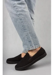 Eylül Spor أسود - أحذية رياضية كاجوال للرجال من الكتان Emk-232913