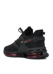 E SPORT Black Red Knitwear Sneaker - Balloon Sole Orthopedic Shoes