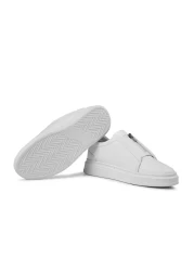 Ducavelli Ventu Men's Genuine Leather Sneaker, Zipper Sneaker, Genuine Leather Sneaker, Men's Sneaker