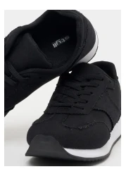 Styli Frayed Edge Detail Lace Up Sneakers