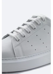 Avva Men's White 100% Leather Flexible Sole Casual Shoes B008000