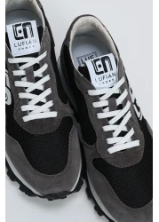 Lufian حذاء رياضي جلدي أسود للرجال من آرثر