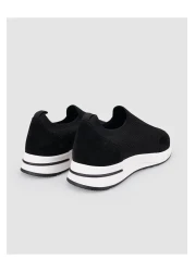 Cabani أحذية رياضية رجالية سوداء تريكو