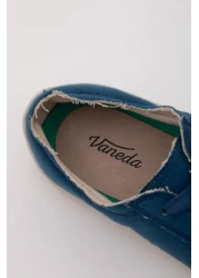 Vaneda حذاء رجالي من الكتان المريح V-Barefoot - أزرق نيلي 1383