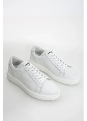 GERARDO AYAKKABI حذاء رياضي أبيض من الجلد الطبيعي للرجال