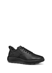 Geox Men's Black U Xtors B - Print.Lea + Smo.Lea Lace-Up Leather Sneaker U45Lfb04743C9999