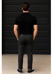 Delpino Polo Neck Knitwear Men's Cotton T-Shirt