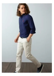 U.S. Polo Assn. قميص رجالي باللون الأزرق الداكن