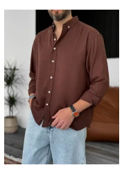 BYBASICMAN قميص بني أساسي G-5138