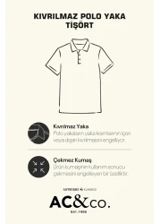 AC&Co / Altınyıldız Classics تي شيرت رجالي ذو قصة ضيقة باللون الأسود اللامع - قماش قطني غير قابل للانكماش