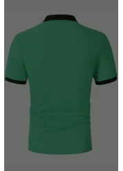 SELF CONTROL تي شيرت برقبة بولو مطرزة من Mızrak Süvari