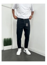 Gambocci بنطال رجالي أسود مريح من Boyfriend