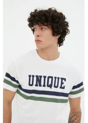  Collection College Printed White Cotton T-Shirt - Regular Fit TMNSS20TS1836