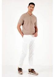 Buratti Cotton Regular Fit Zippered Polo Neck T Shirt Men's POLO T SHIRT5902434