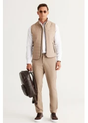 AC&Co / Altınyıldız Classics قميص رجالي أبيض بقصة ضيقة وقصة ضيقة وياقة بأزرار أكسفورد من قطن دوبي