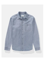 American Eagle Ae Denim Button-up Shirt