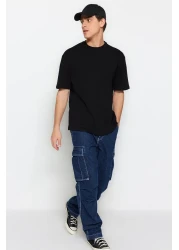  Collection تي شيرت أسود مريح 100% قطن - TMNSS22TS0274