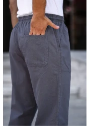 MY VİNTAGE Men's Summer Linen Blend Comfortable Wide Fit Relaxed Pants