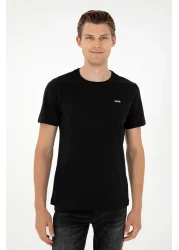 U.S. Polo Assn. Men's Regular Fit Crew Neck Black Basic T-Shirt 50284640 -Vr046