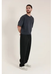 TKT Men's Baggy Loose Fitting Pique Pants
