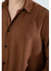 YXC قميص دينم بقصة ضيقة للرجال