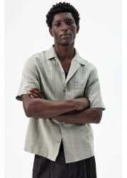 H&M Regular Fit Linen-blend resort shirt