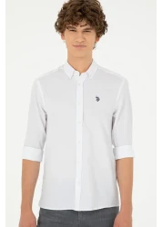 U.S. Polo Assn. White Long Sleeve Basic Men's Shirt -50288629-VR013