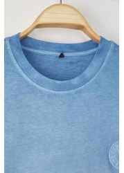  Collection Blue Oversize Gradient T-Shirt Tmnss23Ts00174