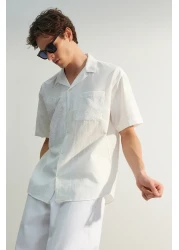  Collection Brode Blocked White Oversize Summer Shirt - Limited Edition TMNSS23GO00135