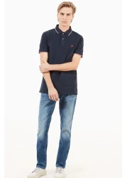 Timberland تي شيرت رجالي باللون الأزرق الداكن (رمز الموديل: tb0a26ms4331)