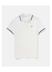 American Eagle Ae Tipped Flex Pique Polo Shirt