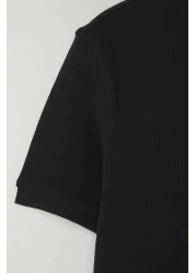  Collection تي شيرت قطني أسود برقبة دائرية - TMNSS25TS00062