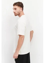 Puma Men Relaxed Fit Short Sleeve Training T Shirt, Cream