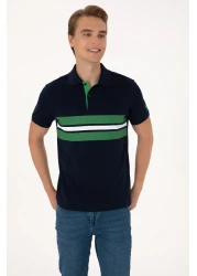 U.S. Polo Assn. Men's Regular Fit Navy Blue Polo Neck T-Shirt 50306808-Vr033