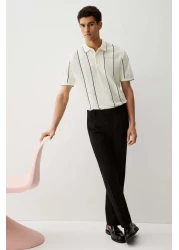 H&M Regular Fit Pointelle-knit polo shirt