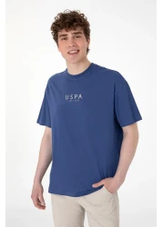 U.S. Polo Assn. Men's Oversize Fit Crew Neck Light Navy Blue T-Shirt 50299543 -Vr059