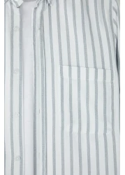  Collection Khaki Regular Fit Striped Oxford Easy-Iron Men's Shirt Tmnss25Go00078