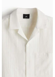 H&M Regular Fit Linen-blend resort shirt
