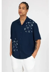 İLKCET MODA قميص من الكتان الموسلين مع تفاصيل مطرزة