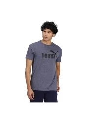 Puma Essentials Heather Men's Navy Blue Crew Neck T-Shirt