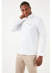 U.S. Polo Assn. قميص رجالي من U.S. Polo ذو ياقة بأزرار 100% قطن بقصة ضيقة G081SZ0041826727