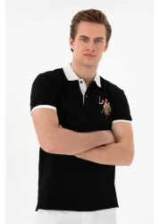 U.S. Polo Assn. Men's Slim Fit Polo Neck Black Basic T-Shirt 50298073 -Vr046
