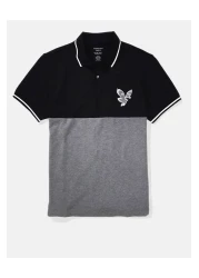 American Eagle Ae Colorblock Pique Polo Shirt